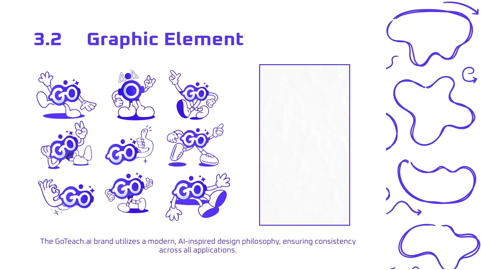 The nine-pose GoTeach.ai mascot character set