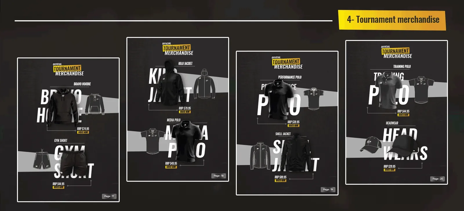 Official ANZPCC tournament merchandise page