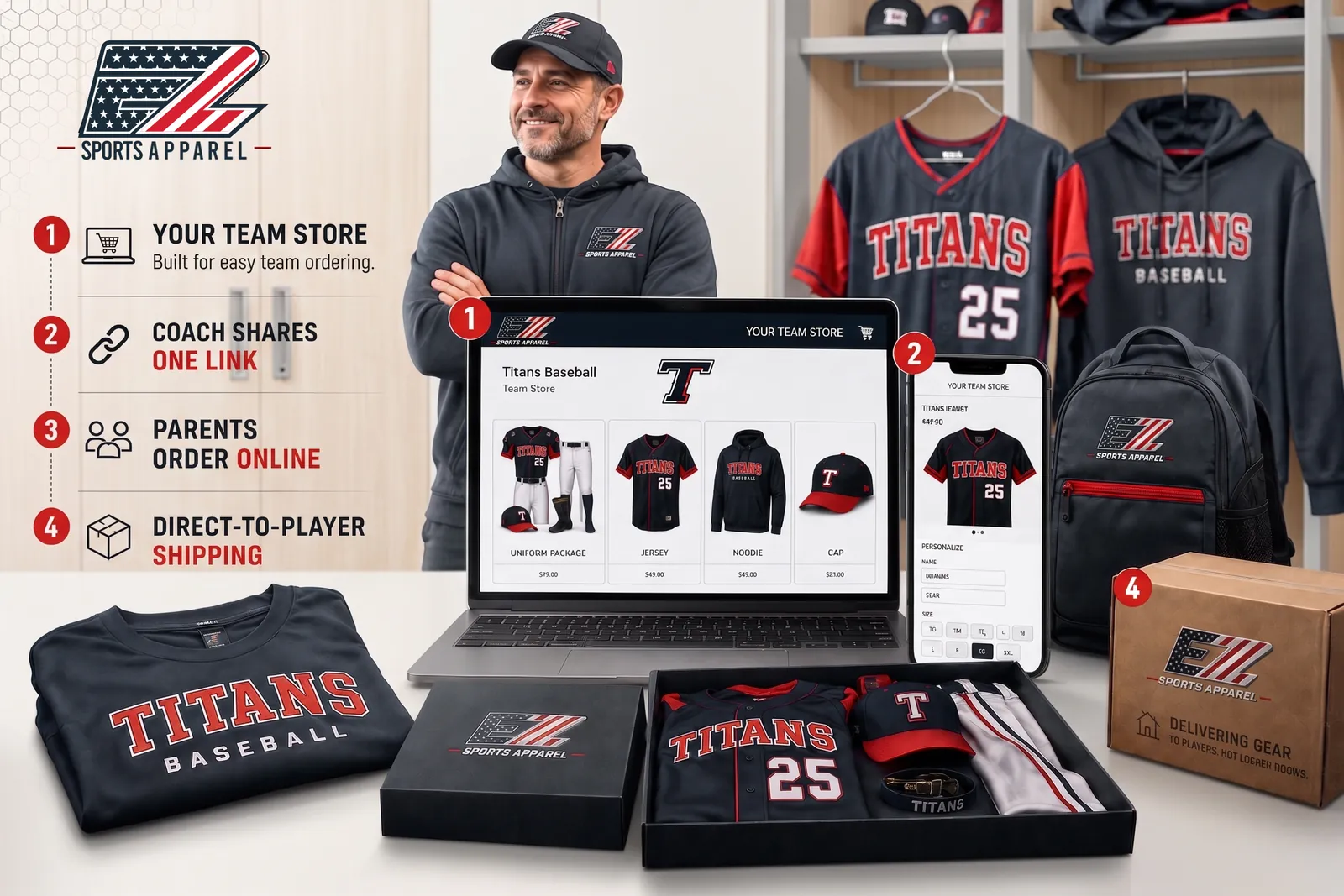 Branded bags and soft goods for EZ Sports Apparel (2 of 3)