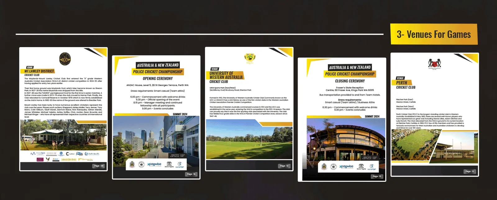 Venue profile page for a participating cricket club